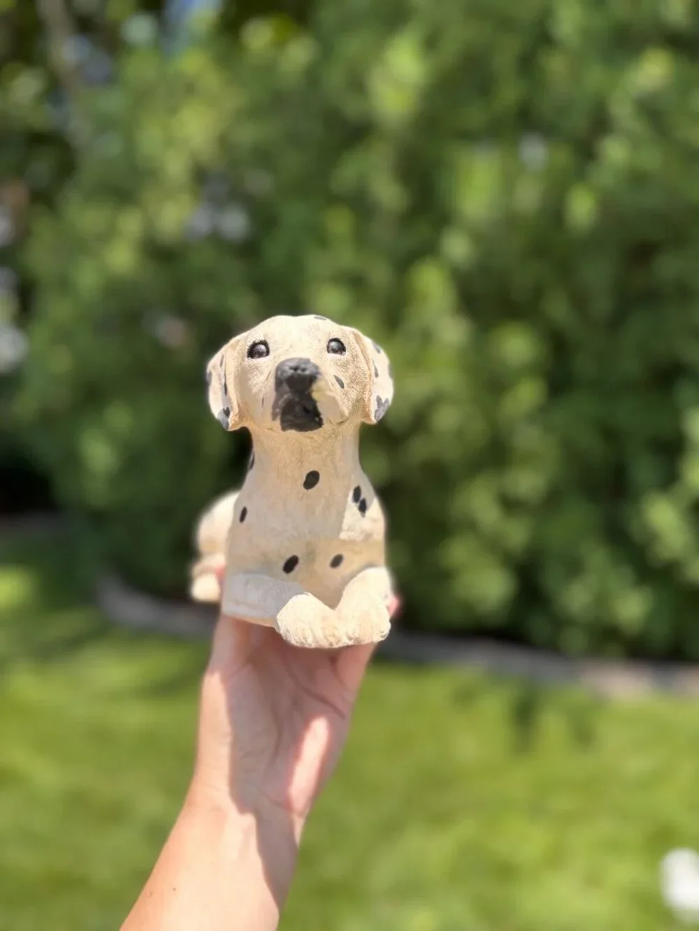 Vintage Sandicast Dalmatian Figurine | Mid-Century Modern Resin Dog Sculpture |